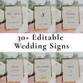 Old Money Wedding Sign Bundle — 30+ Editable Canva Templates